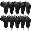10Pcs PU Leather Waterproofs Golfs Iron Head Cover Golfs Iron Head Protective Cover Golfs Accessories Gifts for Golfers