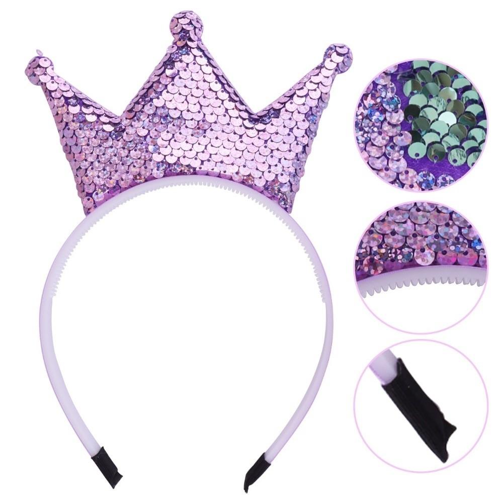 Princess Crown Headband Shiny Hair Band Party Hairband Fairy Costumes Accessories