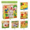 9pcs Wooden Animal Kids Toys 6 Sides Wisdom Jigsaw Early Education Learning Tangram Children Game 9pcs Single 3d Puzzle