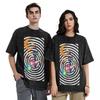 Pete The Cat Hip Hop Kurzarm-T-Shirts Gewaschene Oberteile T-Shirts Streetwear T-Shirt Lässig für Männer Frauen