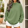 Women's Fashion Color Neck Long Sleeve Pullover Sweatshirt for Casual Everyday Wear