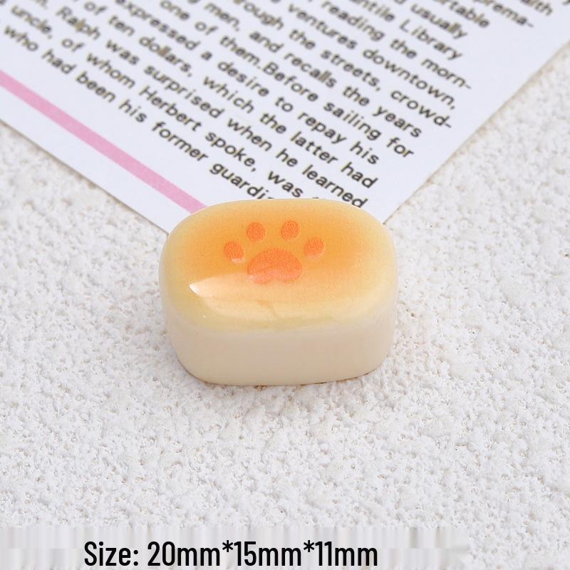 Cat Paw and Jelly Pudding Resin Accessories: Cartoon DIY Cream Glue, Hair Clips, Croc Charms, and Ornaments
