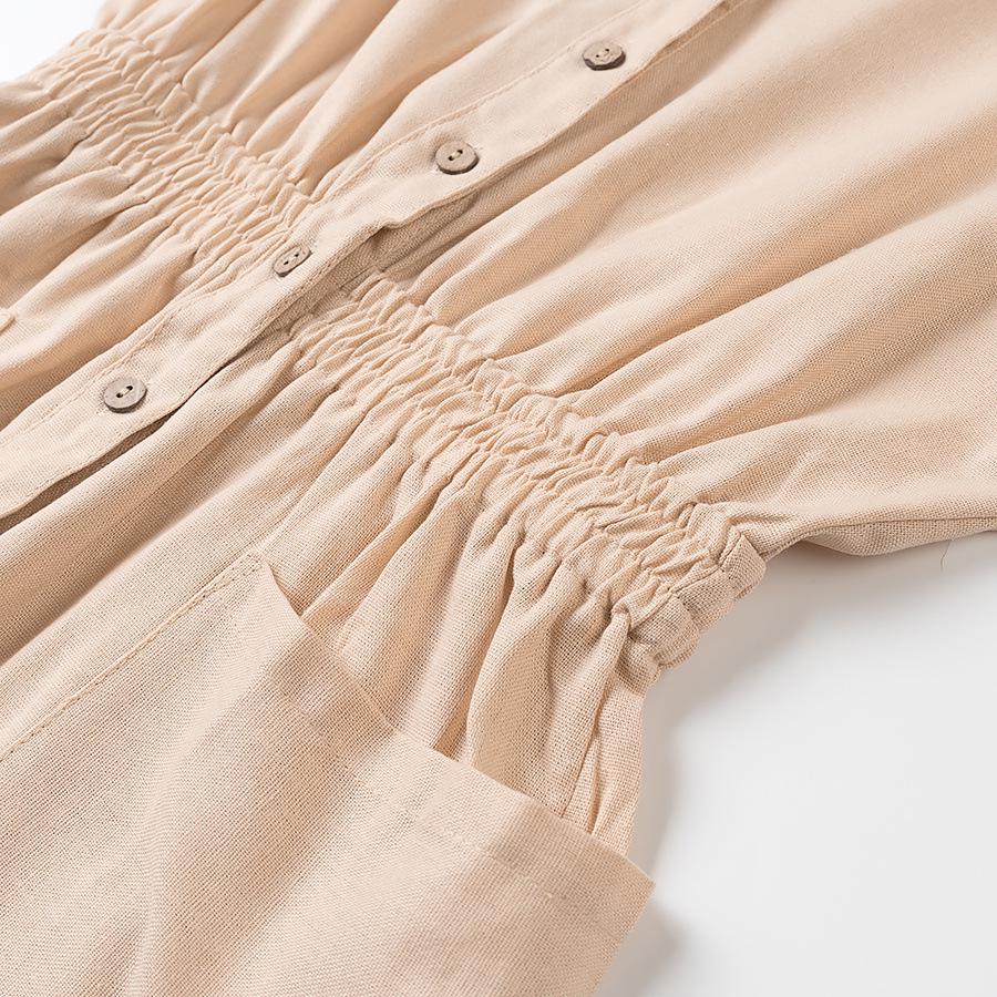 2025 Spring European & American Women's Casual Cotton-Linen Romper Shorts