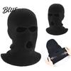 Knitted Winter Beanie Knit Hat 3-Holes Cold Solid Color Cycling Headgear Weather Insulated Thermal Outdoor
