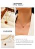 European & American INS Style Heart Pendant Clavicle Necklace with Red Mother-of-Pearl