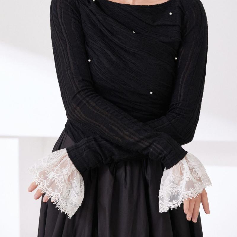 Elegant Faux Arm Sleeves Embroidery Flower Decorative Wrist Cuffs Lace Covers For Women Girl Daily And Special Occasion