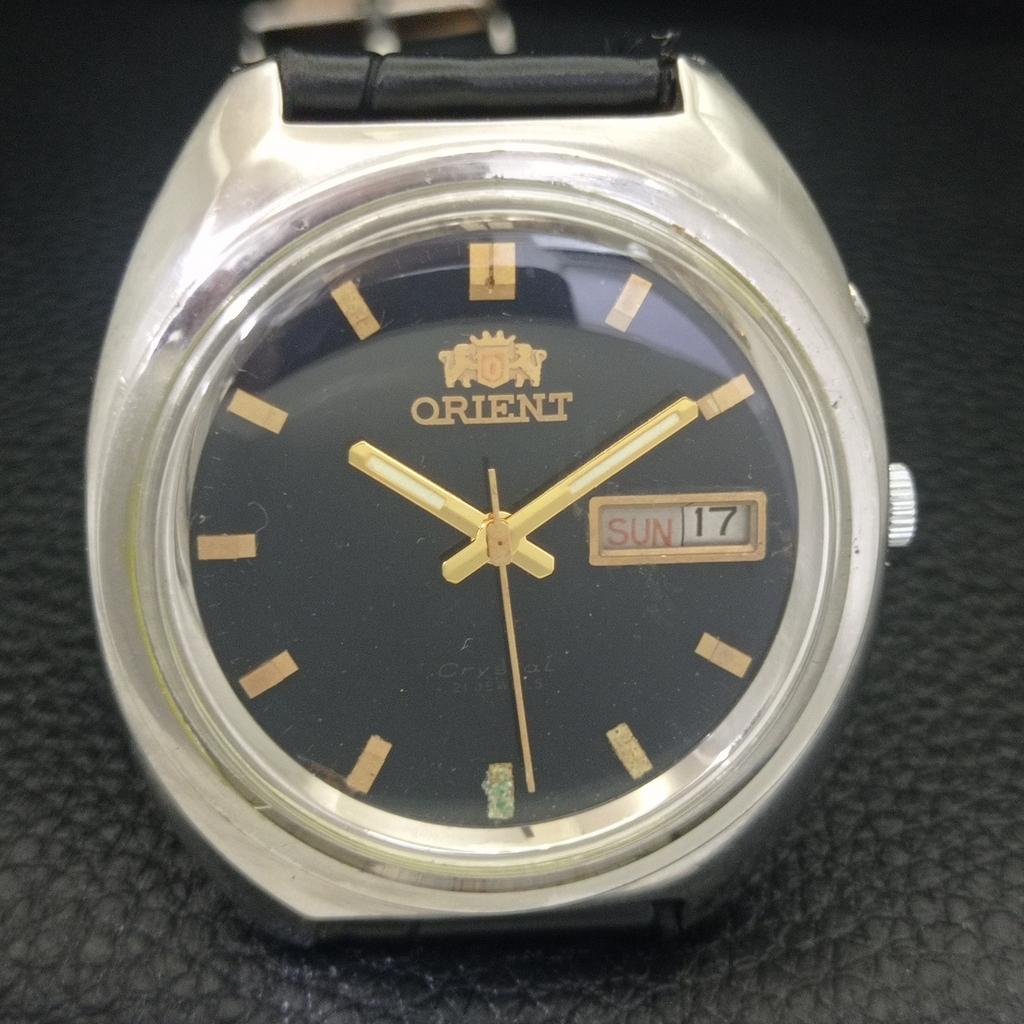 AUTOMATIC VINTAGE ORIENT CRYSTAL 46941 JAPAN MENS ORIGINAL DIAL WATCH a703456-1 R213c-a703456