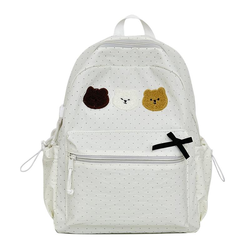 Bear Pattern Large Capacity Student Schoolbag Women's Backpack