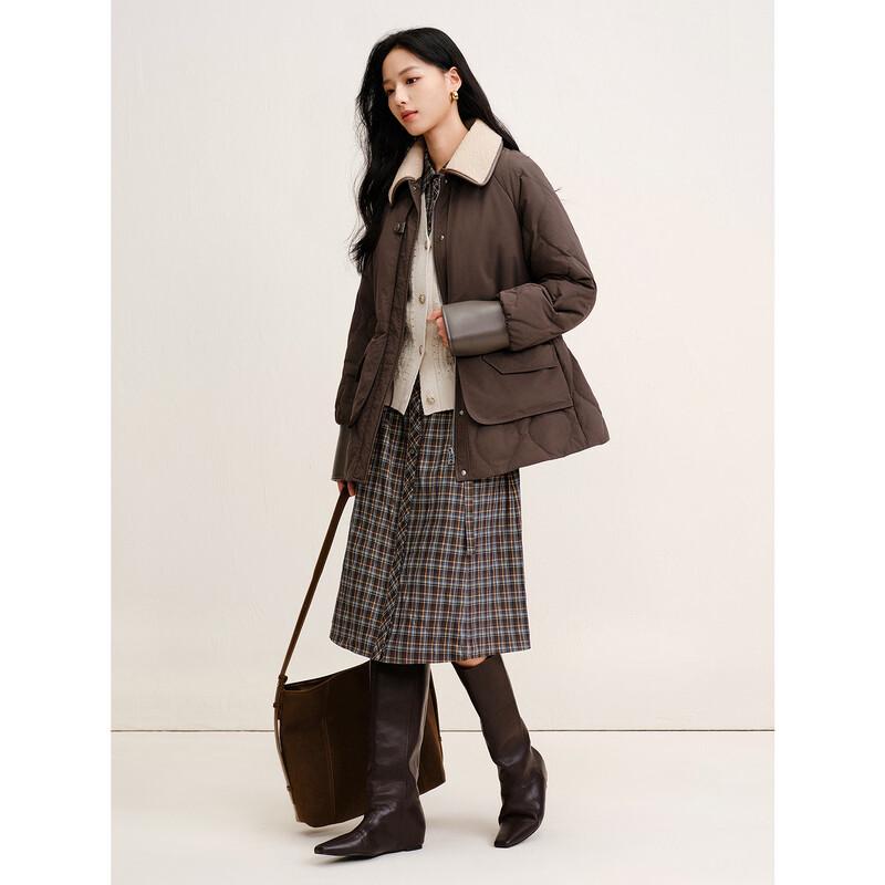 JUZUI Women's Barn Style Duck Down Puffer Jacket