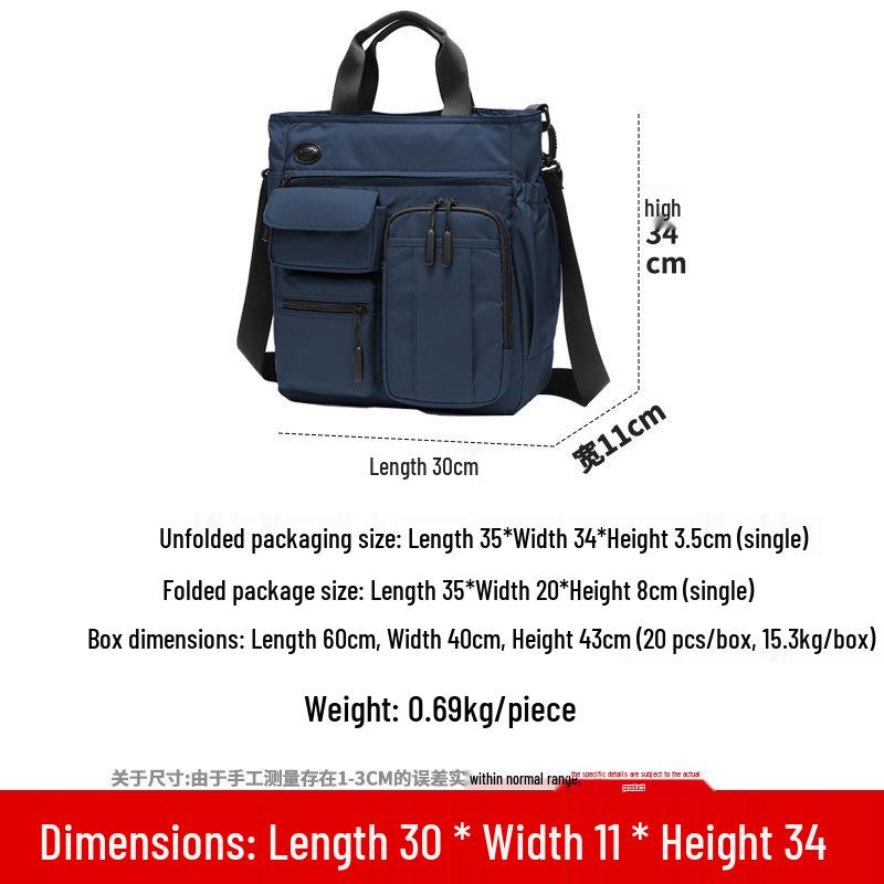 Men s Lightweight 14-inch Laptop Briefcase: Large Capacity Crossbody Shoulder Bag for Business Trips