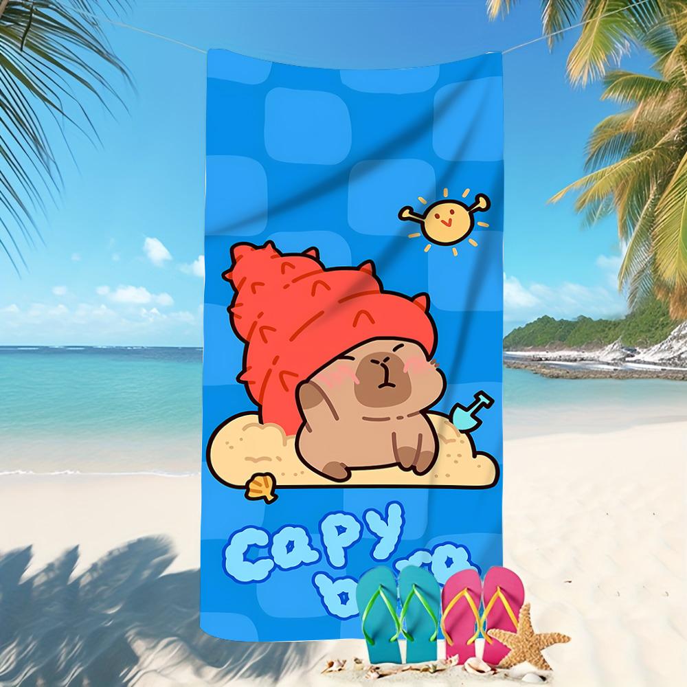 Niedliche Strandtücher mit Capybara-Print: Perfekt für den Sommer! Sofakissenbezug, Raum Heimdekorationortabel