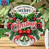 Vintage Christmas Metal Wall Art Red Green Holiday Sign Home Bar Decor Gift