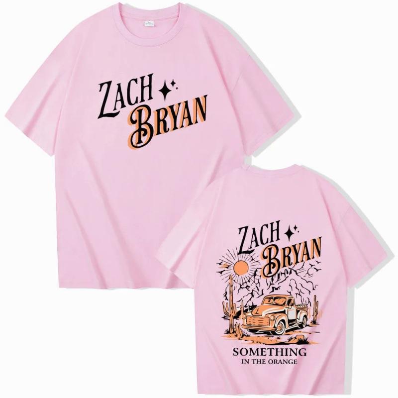 Футболки Zach Bryan Мужские женские футболки в стиле вестерн S розовый