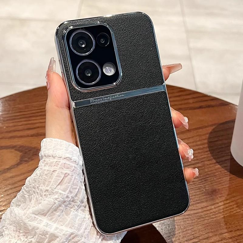 The OPPOReno13pro Phone Case Sets Sail with A Leather-textured Reno12 High-end FindX8P Electroplated Protective Case