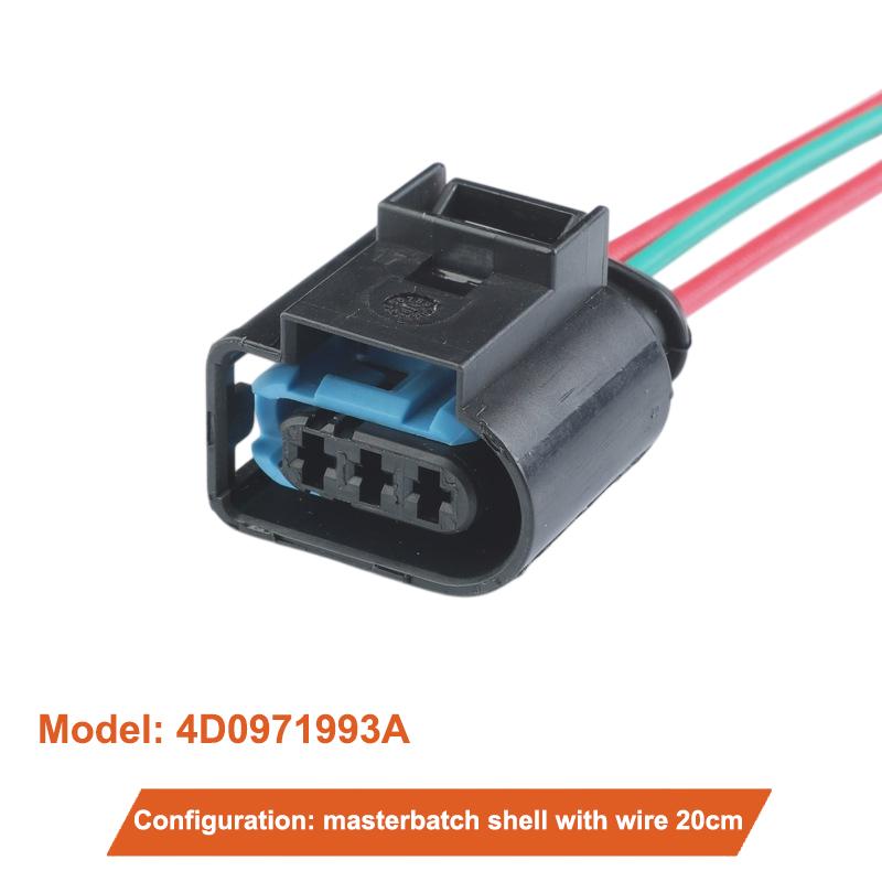 1pc 2 Way Assembly Auto High Pressure Oil Pump Electric Wire Harness Sockets For 4D0971992 Car Electrical Plug
