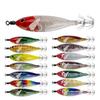 10Pcs Squid Jig Set 8Cm Luminous Uv Shrimp Lure Horizontal Fishing Bait For Cuttlefish Octopus Sea Tackle