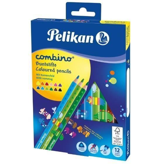 Crayon De Couleur - PELIKAN - 811194 - 12 Pièces - Multicolore - Bois