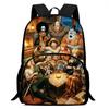 One Piece 15 Inch Front Pocket Backpack for Boys Girls Best Gifts Lightweight Durable Cartoon School Bookbag for Children Travel