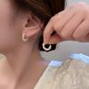 French Imitation Pearl Circel Earring Small Round Hoop Earrings For Women New Design Texture Earrings Jewelry Elegant Gift