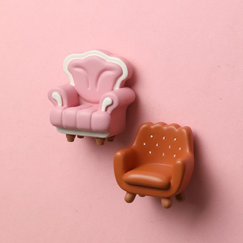 2024 3D Cartoon Magnet Sofa Refrigerator Stickers: Cute, Creative Resin Ornaments
