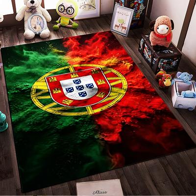 Flag of Portugal Design Rug Non-slip Rug Suitable for Living Room and Bedroom Sofas