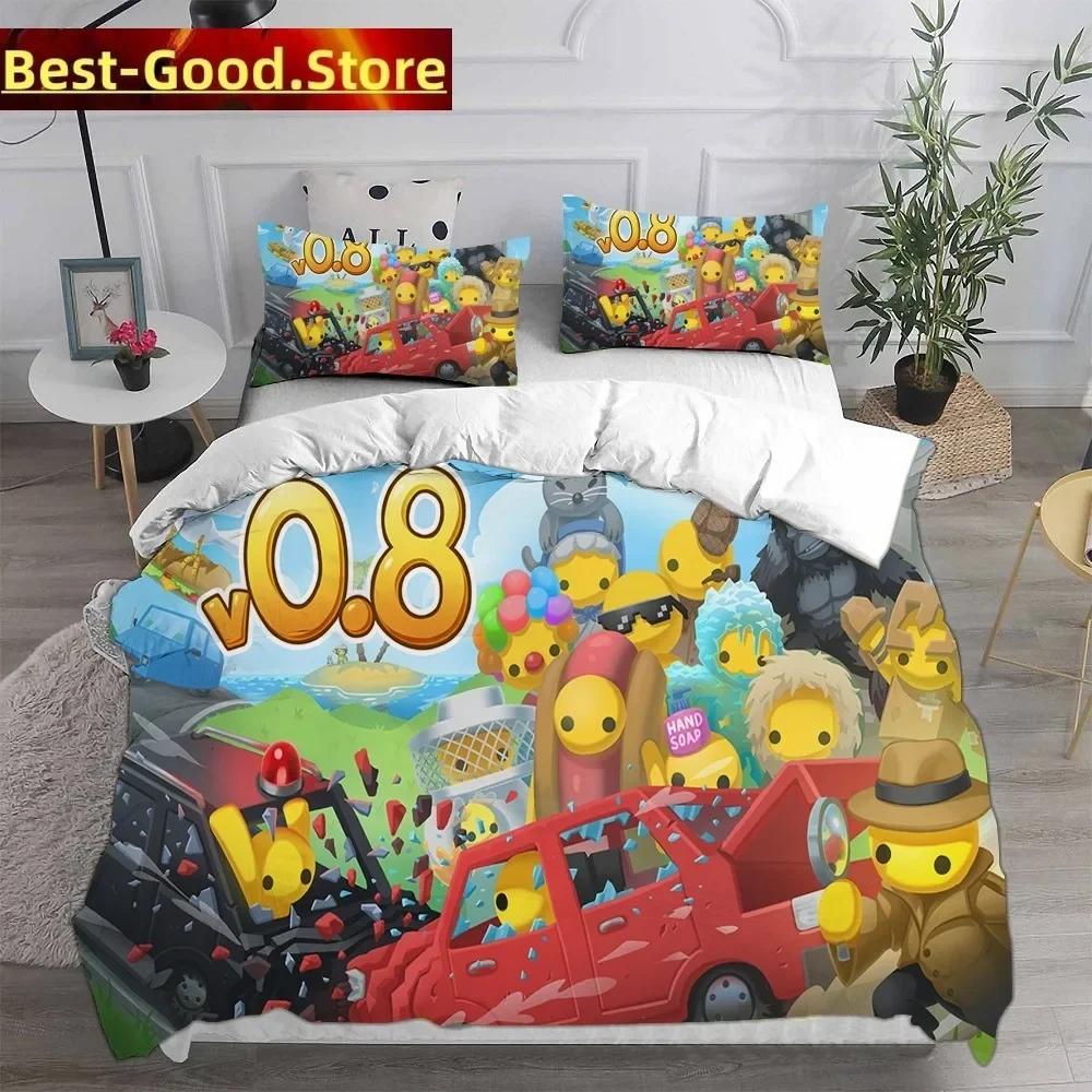 Povlak na peřinu Ložní soupravy Wobbly & Life Jednolůžko Twin Plné Velikost Queen King Prošívaná přikrývka Anime Potah na postel Sada povlaků na polštáře