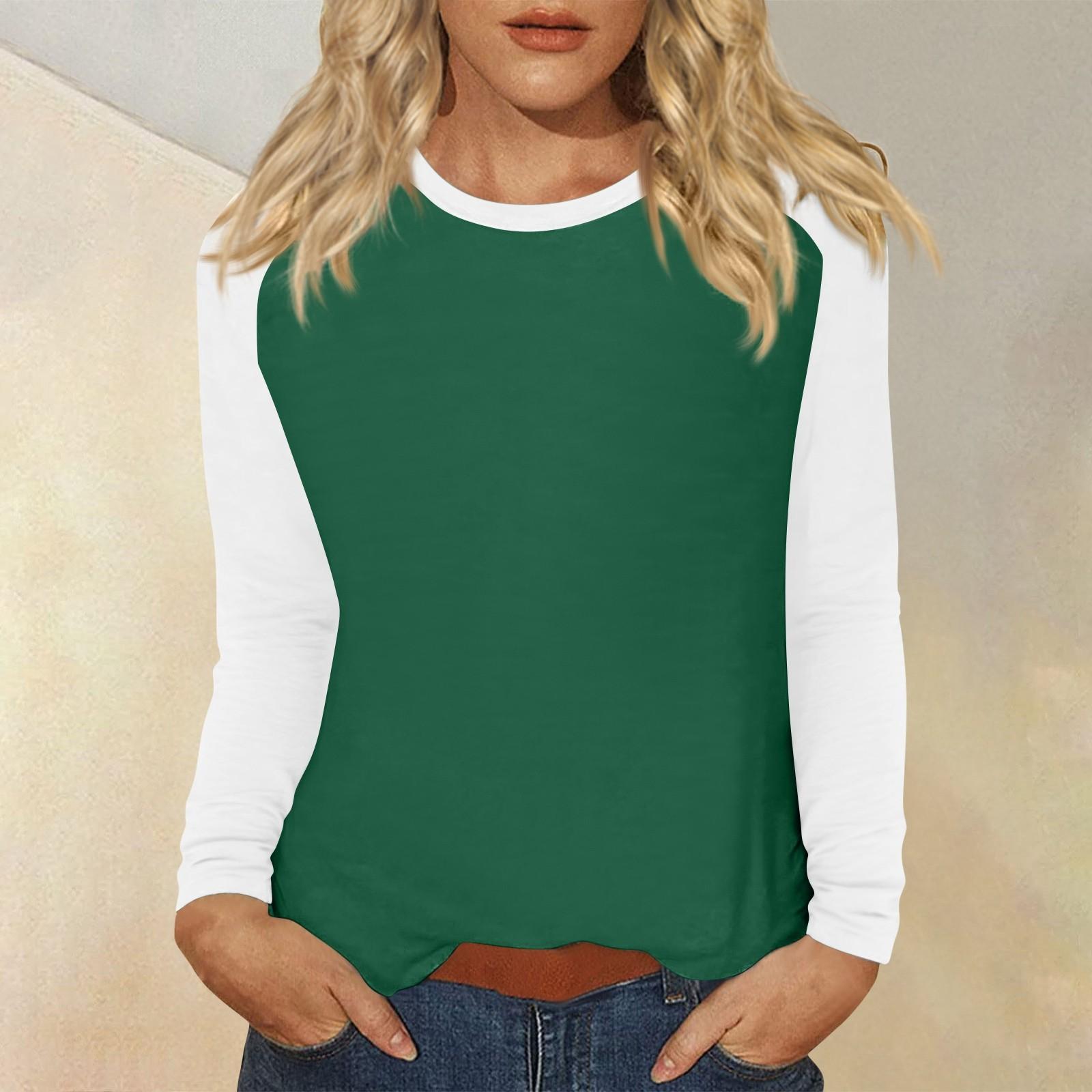 

Женская футболка с принтом, длинный рукав, повседневная мода, базовая, круглый вырез, рукав реглан, топ XXL