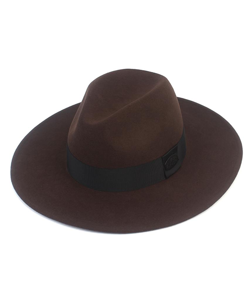 Yunibeosyeolkemiseuteuli Black Line Brown Wool Fedora
