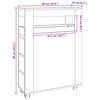 Narrow Bathroom Cabinet with Casters Gray Sonoma Particleboard