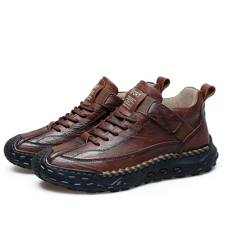 

39-48 Весенне-осенние мужские ботильоны челси, кожаные ботинки, мужские ботинки, кожаная повседневная обувь, ботильоны 48 темно-коричневого