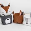 Waterproof Felt Storage Basket Cartoon Desktop Sundries Box Animal Storage Box  Living Room
