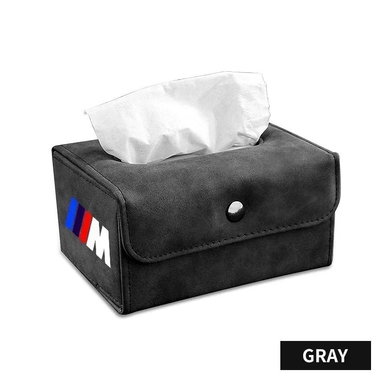 Portable Car Tissue Box For BMW M M3 M5 F10 F30 F20 E28 E30 E34 E36 E39 E46 E91 Performance X1 X2 X5 Auto Goods Accessories