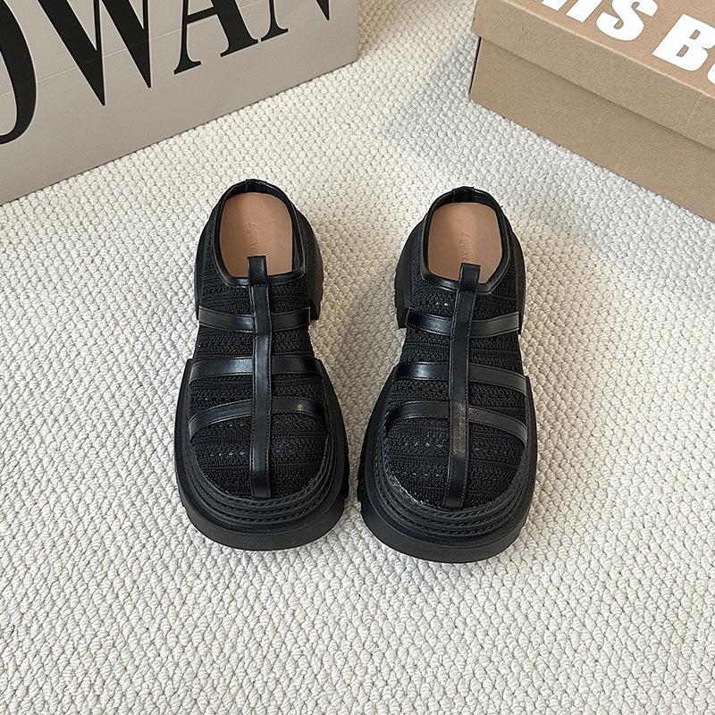 

French Xiaoxiangfeng Baotou Half Slippers Women s 2025 Summer New Versatile Outer Wear Thick Bottom Heightening Lazy Cool Slippers 35