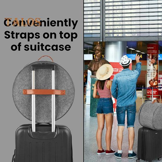 Hat Storage Bucket Organizer Transparent Design Zipper Closure Large Capacity Cowboy Hat Organizer Case with Handle