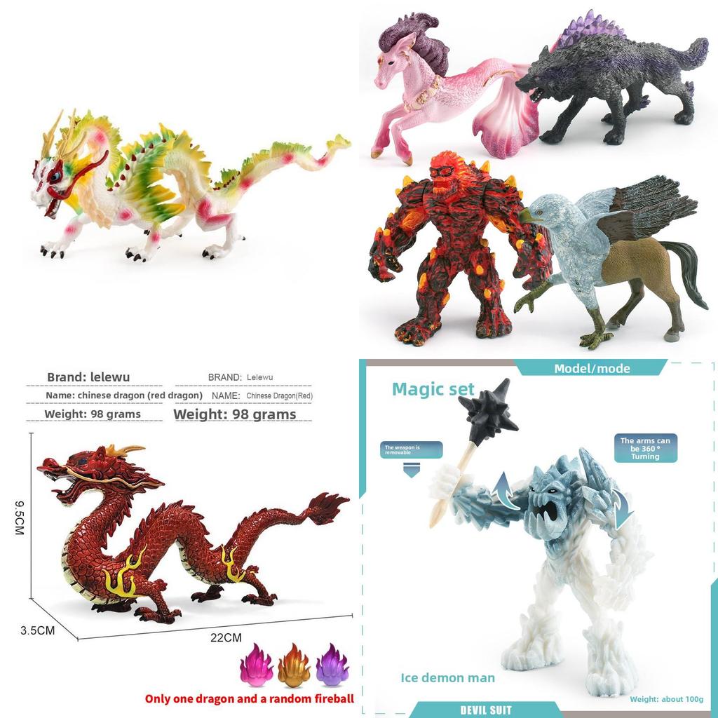 Fantasy Mythology Creatures Pvc Octopus Monster Shadow Wolf Model Collection With Detailed Static Figures For Home Decor
