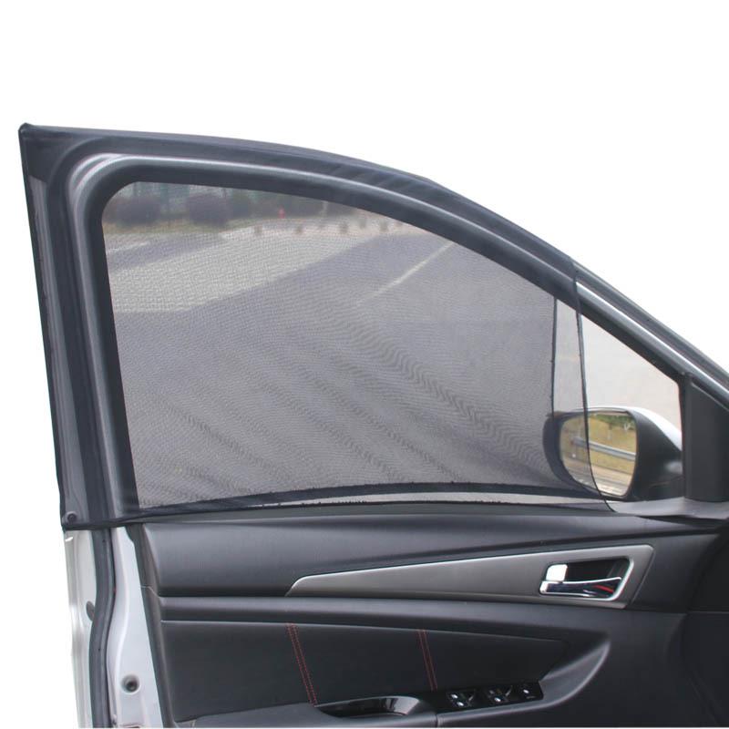 Car Side Window Sunshade UV Protect Shield Mesh Prevent Mosquito Front Rear Window Sunshine Privacy Protection Foldable Curtain