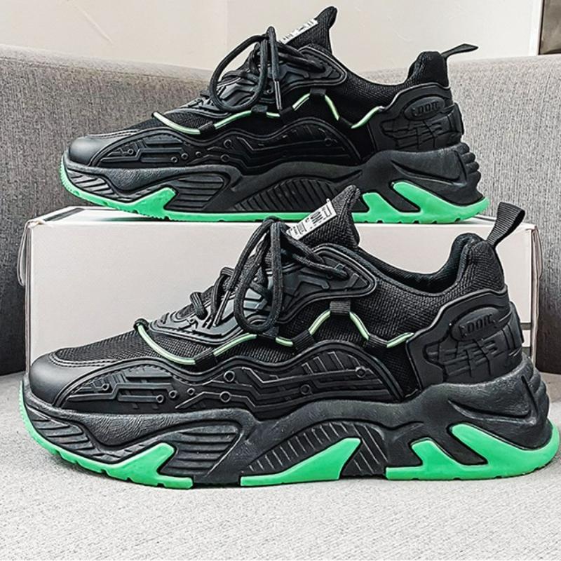 

Новые кроссовки, летние дышащие повседневные универсальные белые мужские туфли Dad Tide на толстой подошве 39 чёрный