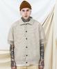 Stage Name Skeleton Short Sleeve Knit Shirt Cardigan_Sand Beige