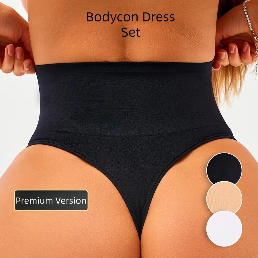 3pcs Large Size Women Summer Sexy Body Shaping Belly Strong Hip Breathable High Waist Thong Underwear