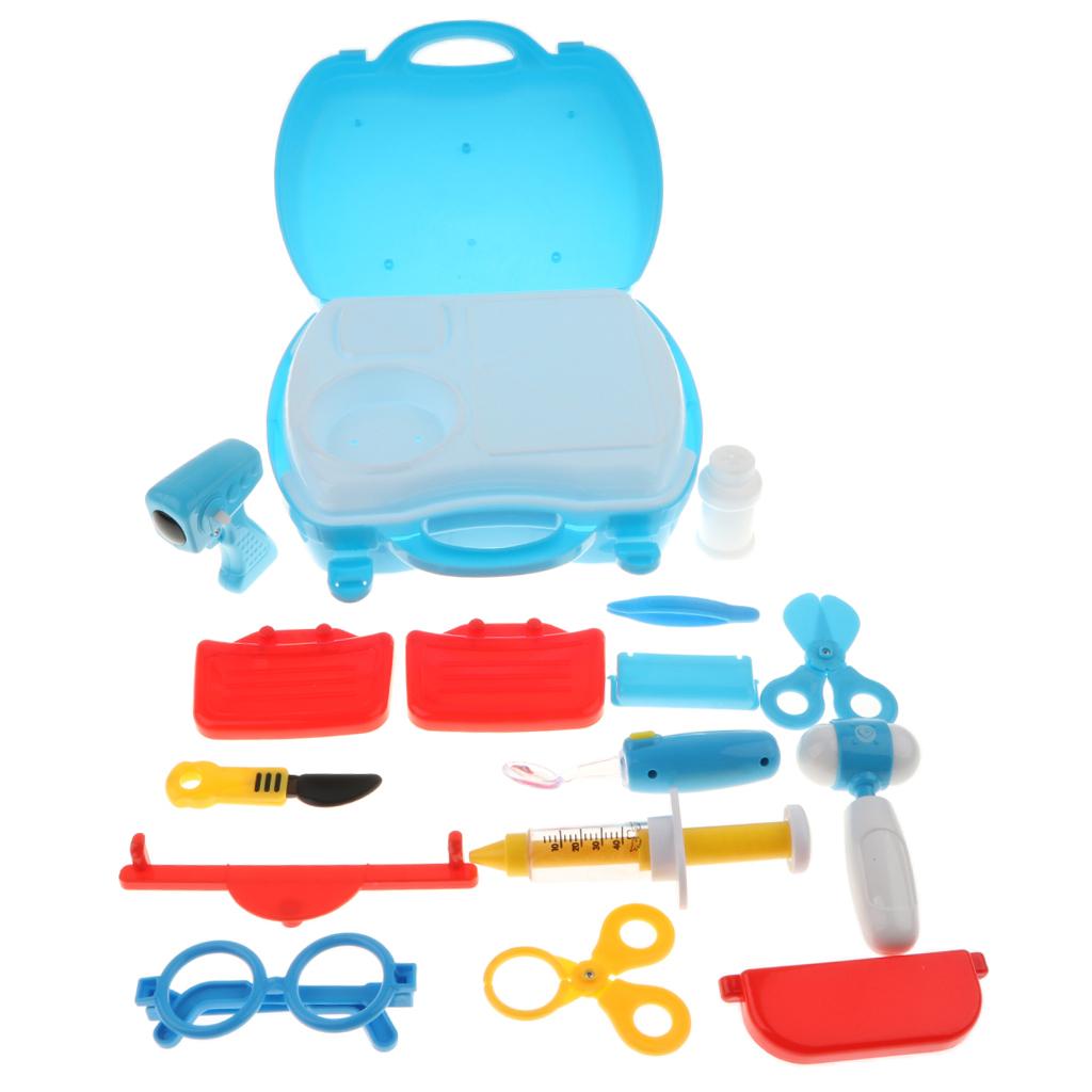 Kids Children Plastic Pretend Role Set with Storage Case
