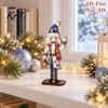 Durable Wooden Holiday Ornament Christmas Nutcracker Table Sign, Soldier Figure Standing Collectible Statue Decorative Desktop for Tiered Tray, Party