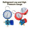 Manometru manifold pentru refrigeranți 500psi/800psi Instrument de diagnosticare A/C și încărcare cu refrigerant pentru R22/R410A/R134A/R404A cu oglindă vizuală