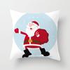 Christmas Cartoon Hand-Drawn Decorative Pillow Cover 45x45cm Living Room Car Holiday Home Decor