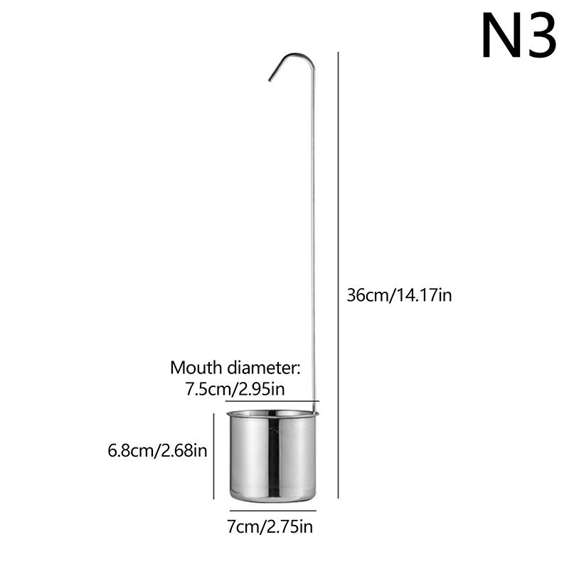 1Pc Stainless Steel Wine Measuring Cup Kitchen Bar Measuring Tools Sets For Sauce Oil Coffee Beer Scoop Ladle Spoon With Hook