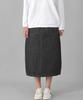 Seinteukeulu 7Pk Denim Long Skirt 7Pls-1308 Black Denim
