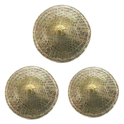 Chinese Style Straw Bamboo Hat Oriental Hat Lightweight and Breathable Farmer Fishing Hat Sunshades Handmade