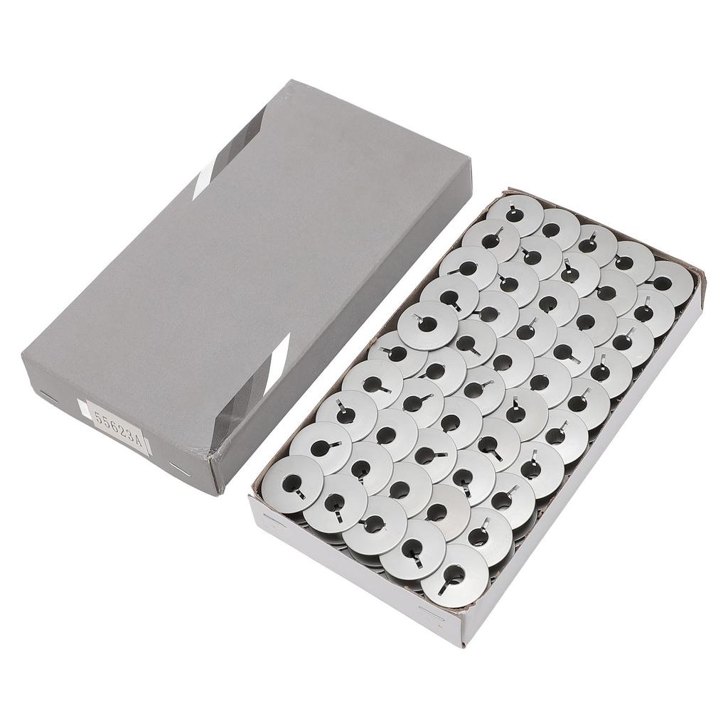 Sewing Bobbins 55623A Oxidized Slotted White Color Aluminum Sewing Machine Bobbins