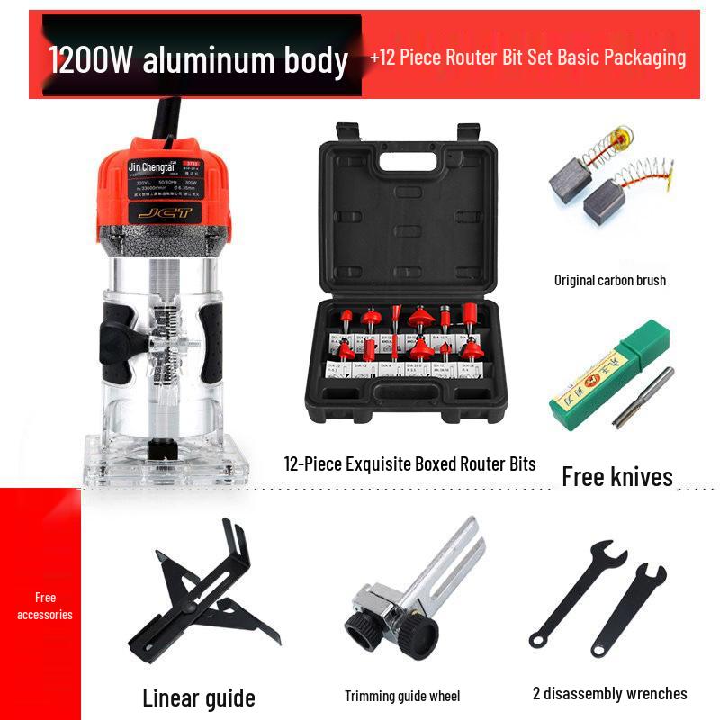 Inverted Bakelite Router: Industrial-Grade Edge Trimmer & Grooving Tool for Woodworking