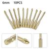 2025 New Best Hot Sale Ceramic For Glass Granite Marble Multi-Material Porcelain Tile Drill Bits Set 10pcs 6mm