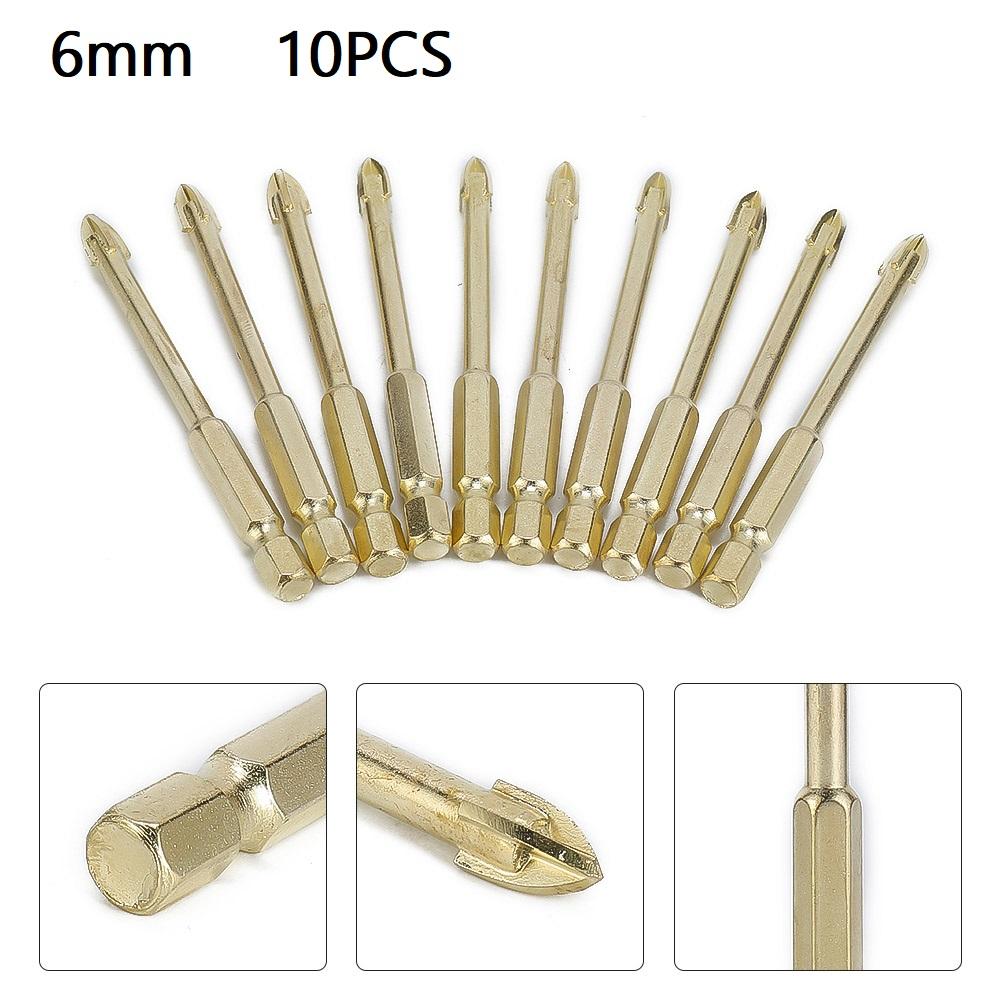 2025 New Best Hot Sale Ceramic For Glass Granite Marble Multi-Material Porcelain Tile Drill Bits Set 10pcs 6mm